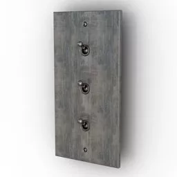 Grey Switch Sockets 3d model