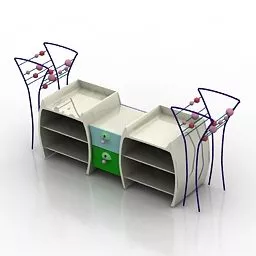 Product Showcase Cabinet For Market 3d model