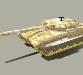 Desert T90 Tank 3d model