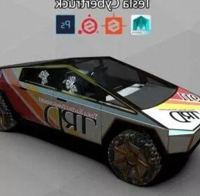 Tesla Cybertruck Racing Car 3d model