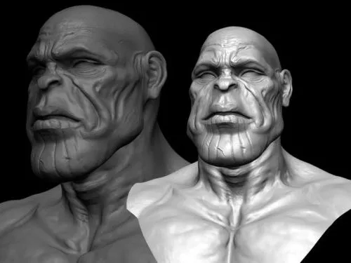 Thanos Head Sculpture 3d model Thanos Head Sculpture 3d model