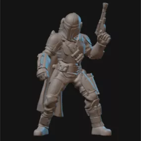 The Mandalorian Miniature Sculpture 3d model