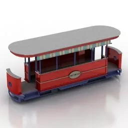 Old Train 19th Century 3d model