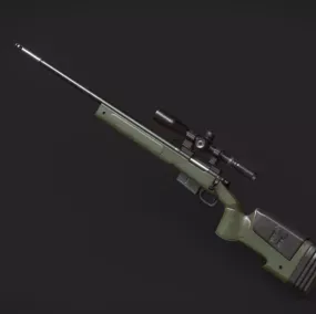 Usmc M40a5 Sniper Gun 3d model