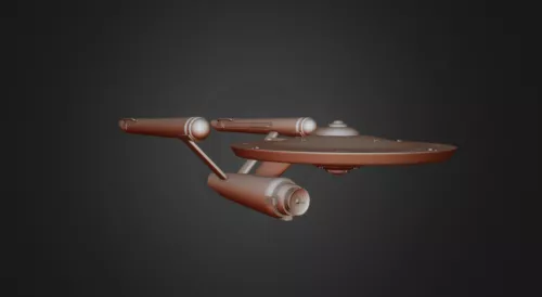 Steampunk Futuristic Spaceship 3d model