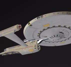 Sci-fi Uss Mariner Spaceship Station 3d model