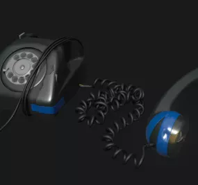 Old Vintage Telephone 3d model