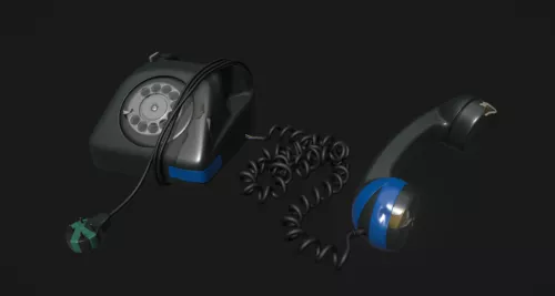 Antique Telephone Rotary 3d model
