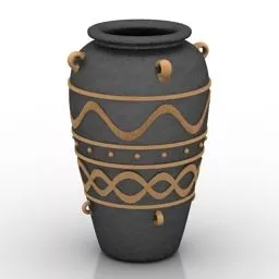 Pottery Vase Minoan Pattern 3d model