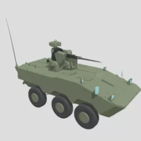 Ligh Tank With Gun 3d model