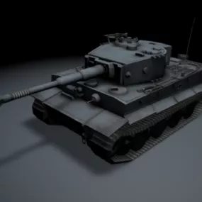 German Veteran Tiger Tank 3d model