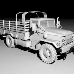 Vintage Military Truck Vehicle 3d model