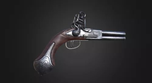 Old Beretta 92 Pistol 3d model