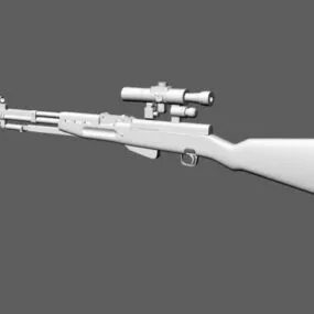 Vintage Rifle Gun 3d model