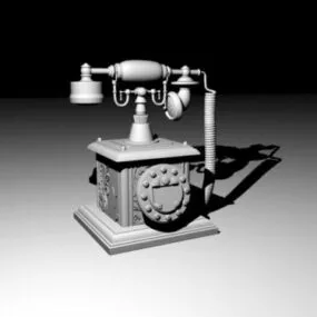 Vintage Telephone V1 3d model