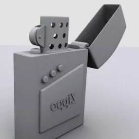 Stainless Steel Zippo Lighter 3d model