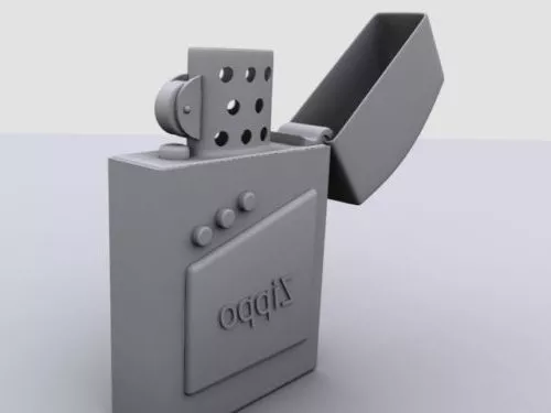 Blue Disposable Lighter 3d model