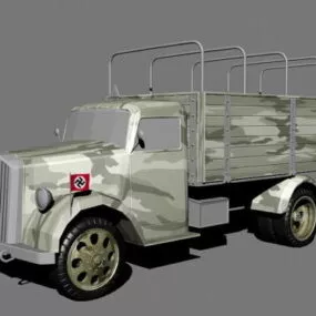 Ww2 German Militarytruck 3d model