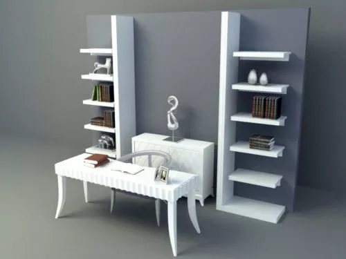 Wall Cabinet With Table 3d model Wall Cabinet With Table 3d model