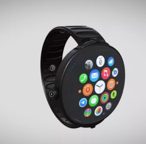 Round Apple Watch Series 7 3d model