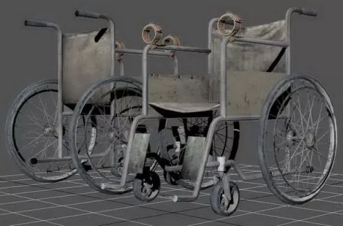 Standard Wheelchair 3d model