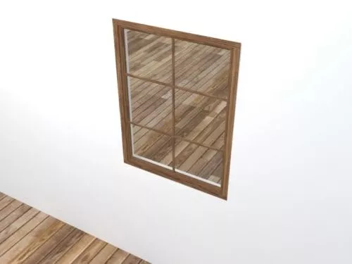 Six Panel Window 3d model Six Panel Window 3d model