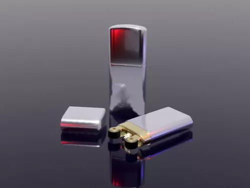 Blue Disposable Lighter 3d model