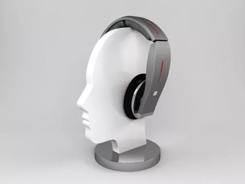Wireless Headphones On Stand 3d model Wireless Headphones On Stand 3d model