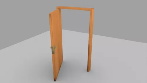 Wood Door 3d model Wood Door 3d model