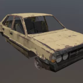 Wrecked Car Polonez 3d model