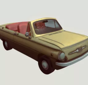 Vintage Car Zaz Convertable 3d model