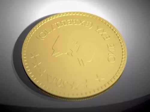 Golden Regnat Coin 3d model