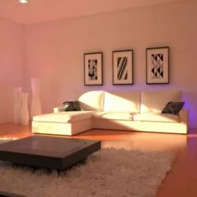 Living Room Simple Design 3d model