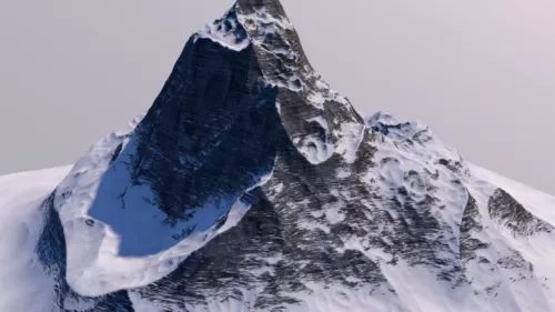 Mountain Landscape Round Block 3d model