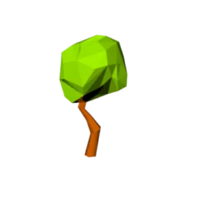 Lowpoly Green Tree 3d model