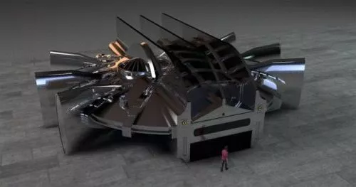 Klingon Futuristic Spacecraft 3d model