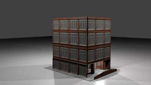 Glass House Architecture 3d model