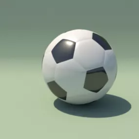 Black White Soccer Ball 3d model