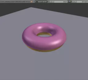 Donut Lowpoly 3d model