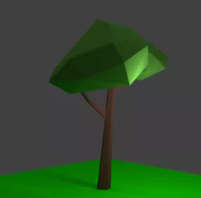 Lowpoly Single Tree 3d model