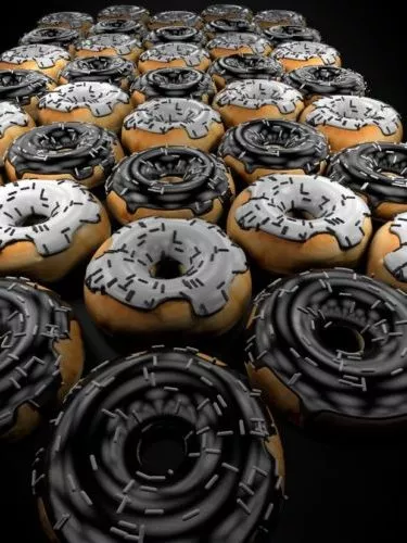 Food Donuts 3d model Food Donuts 3d model