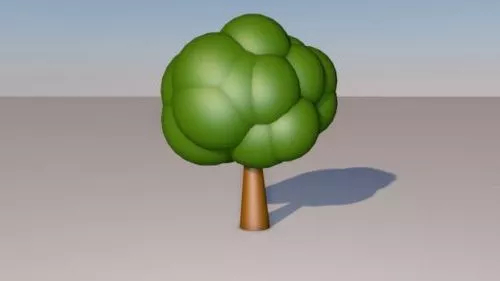Lowpoly Circle Tree 3d model Lowpoly Circle Tree 3d model