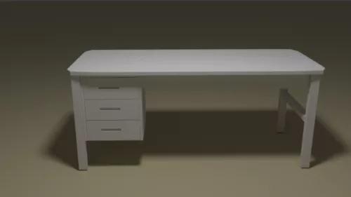 MDF Desk 3d model MDF Desk 3d model