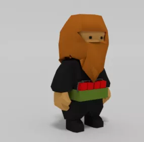 Spy Soldier Rigged Character 3d model