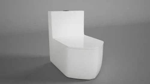 Egg Shaped Toilet Set 3d model
