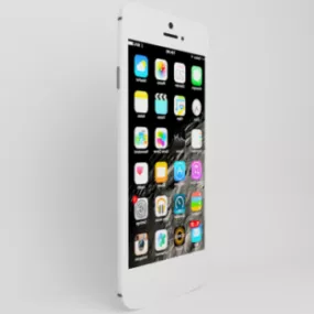 White Iphone 3d model