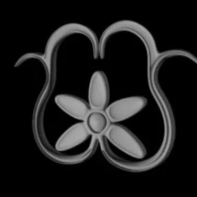 Flower Iron Decoration 3d model