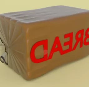 Rectangular Bread 3d model