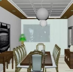 Old Style Dinning Room 3d model