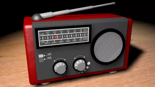Old Style Radio Box 3d model Old Style Radio Box 3d model
